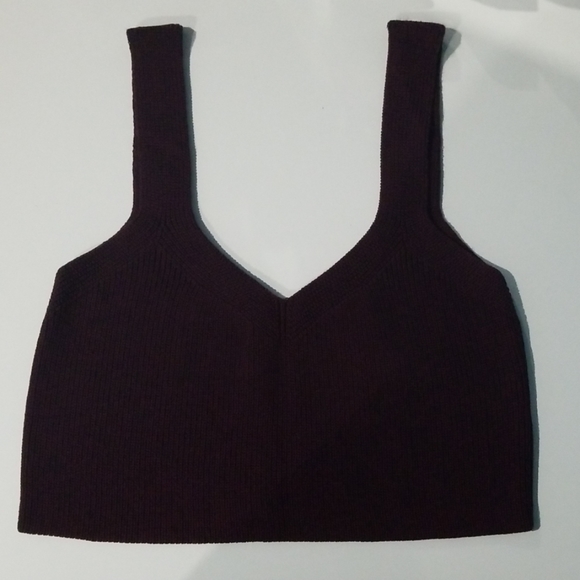 Wilfred Free Knitted Crop top (Burgundy) - Picture 2 of 2